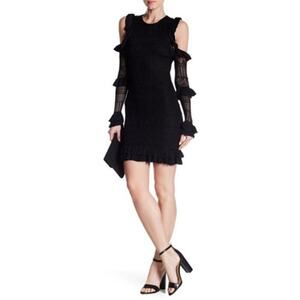Ronny Kobo Janie Cold Shoulder Dress Black Size L